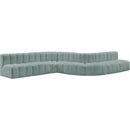  Manufacturer Color_Mint -- Arc 197" Mint Vegan Leather Upholstered 8 pc Modular Sectional IMAGE 3