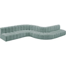  Manufacturer Color_Mint -- Arc 197" Mint Vegan Leather Upholstered 8 pc Modular Sectional IMAGE 4