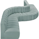  Manufacturer Color_Mint -- Arc 197" Mint Vegan Leather Upholstered 8 pc Modular Sectional IMAGE 6
