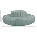  Manufacturer Color_Mint -- Arc 90" Mint Vegan Leather Upholstered 8 pc Modular Sectional IMAGE 7
