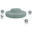  Manufacturer Color_Mint -- Arc 90" Mint Vegan Leather Upholstered 8 pc Modular Sectional IMAGE 8
