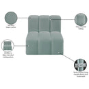  Manufacturer Color_Mint -- Arc Mint Vegan Leather Upholstered Modular Straight Chair IMAGE 12