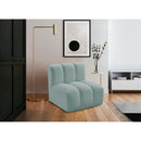  Manufacturer Color_Mint -- Arc Mint Vegan Leather Upholstered Modular Straight Chair IMAGE 2