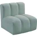  Manufacturer Color_Mint -- Arc Mint Vegan Leather Upholstered Modular Straight Chair IMAGE 4