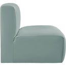  Manufacturer Color_Mint -- Arc Mint Vegan Leather Upholstered Modular Straight Chair IMAGE 5