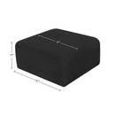  Manufacturer Color_Black -- Meridian Arc Fabric Ottoman IMAGE 6