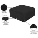  Manufacturer Color_Black -- Meridian Arc Fabric Ottoman IMAGE 7