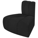 Meridian Arc Black Boucle Fabric Reverse Corner IMAGE 6