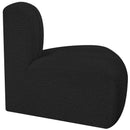 Meridian Arc Black Boucle Fabric Reverse Corner IMAGE 7