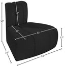  Manufacturer Color_Black -- Meridian Arc Stationary Fabric Chair IMAGE 8