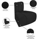  Manufacturer Color_Black -- Meridian Arc Stationary Fabric Chair IMAGE 9