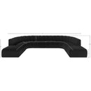 Meridian Arc Black Boucle Fabric 10 pc Modular Sectional IMAGE 10