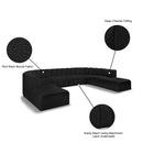  Manufacturer Color_Black -- Meridian Arc Stationary Fabric Sofa IMAGE 11