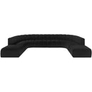 Meridian Arc Black Boucle Fabric 10 pc Modular Sectional IMAGE 4