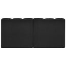 Meridian Arc Black Boucle Fabric 2 pc Modular Sectional IMAGE 3