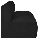 Meridian Arc Black Boucle Fabric 2 pc Modular Sectional IMAGE 7