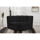  Manufacturer Color_Black -- Meridian Arc Stationary Fabric Sofa IMAGE 2