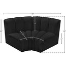  Manufacturer Color_Black -- Meridian Arc Stationary Fabric Sofa IMAGE 6