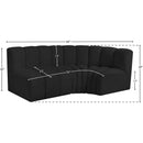  Manufacturer Color_Black -- Meridian Arc Stationary Fabric Sofa IMAGE 7