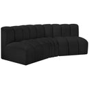  Manufacturer Color_Black -- Meridian Arc Stationary Fabric Sofa IMAGE 5