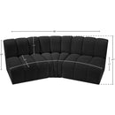  Manufacturer Color_Black -- Meridian Arc Stationary Fabric Sofa IMAGE 7