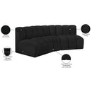  Manufacturer Color_Black -- Meridian Arc Stationary Fabric Sofa IMAGE 8