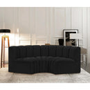  Manufacturer Color_Black -- Meridian Arc Stationary Fabric Sofa IMAGE 2
