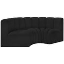  Manufacturer Color_Black -- Meridian Arc Stationary Fabric Sofa IMAGE 5