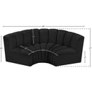  Manufacturer Color_Black -- Meridian Arc Stationary Fabric Sofa IMAGE 8