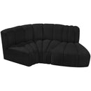  Manufacturer Color_Black -- Meridian Arc Stationary Fabric Sofa IMAGE 4