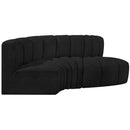  Manufacturer Color_Black -- Meridian Arc Stationary Fabric Sofa IMAGE 6