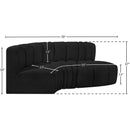  Manufacturer Color_Black -- Meridian Arc Stationary Fabric Sofa IMAGE 7