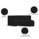  Manufacturer Color_Black -- Meridian Arc Stationary Fabric Sofa IMAGE 8