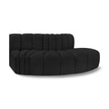 Meridian Arc Black Boucle Fabric 3 pc Modular Sectional IMAGE 1