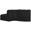  Manufacturer Color_Black -- Meridian Arc Stationary Fabric Sofa IMAGE 3
