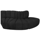  Manufacturer Color_Black -- Meridian Arc Stationary Fabric Sofa IMAGE 4
