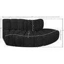  Manufacturer Color_Black -- Meridian Arc Stationary Fabric Sofa IMAGE 6