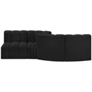  Manufacturer Color_Black -- Meridian Arc Stationary Fabric Sofa IMAGE 3