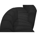 Meridian Arc Black Boucle Fabric 4 pc Modular Sectional IMAGE 6