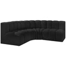  Manufacturer Color_Black -- Meridian Arc Stationary Fabric Sofa IMAGE 4