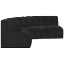  Manufacturer Color_Black -- Meridian Arc Stationary Fabric Sofa IMAGE 6