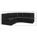  Manufacturer Color_Black -- Meridian Arc Stationary Fabric Sofa IMAGE 8