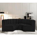  Manufacturer Color_Black -- Meridian Arc Stationary Fabric Sofa IMAGE 2