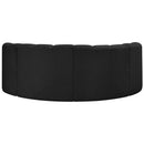  Manufacturer Color_Black -- Meridian Arc Stationary Fabric Sofa IMAGE 3