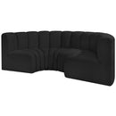  Manufacturer Color_Black -- Meridian Arc Stationary Fabric Sofa IMAGE 4
