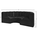  Manufacturer Color_Black -- Meridian Arc Stationary Fabric Sofa IMAGE 8
