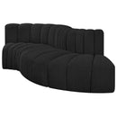  Manufacturer Color_Black -- Meridian Arc Stationary Fabric Sofa IMAGE 4