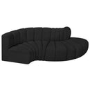  Manufacturer Color_Black -- Meridian Arc Stationary Fabric Sofa IMAGE 5