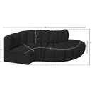  Manufacturer Color_Black -- Meridian Arc Stationary Fabric Sofa IMAGE 6