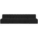 Meridian Arc Black Boucle Fabric 4 pc Modular Sectional IMAGE 4